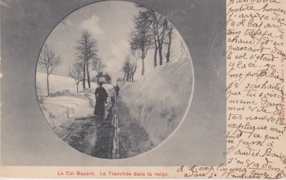 Le Col Bayard , La Tranchée dans la Neige