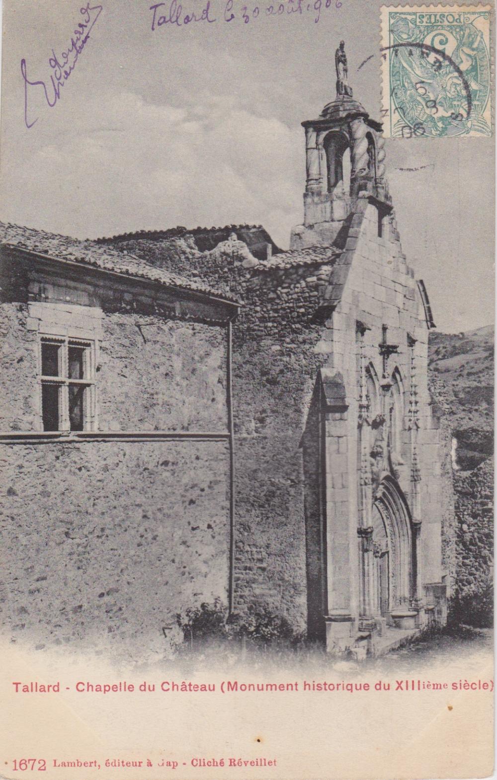 Tallard- Chapelle du Château ( Monument historique du XIIIième siècle)