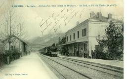 La Gare arrivée d'un Train venant de Briançon