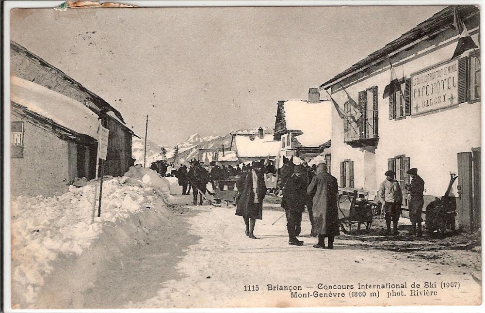 Briançon Concours International de Skis (1907) Mont Genèvre (1860m)