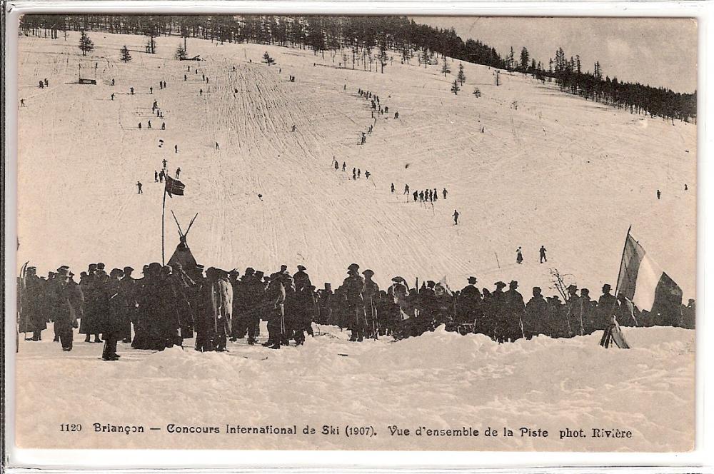 Briançon Concours International de Skis (1907) Mont Genèvre Vue d'ensemble de la piste
