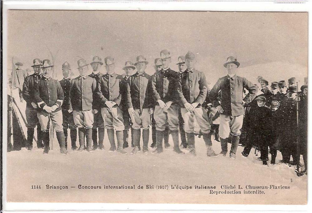 Briançon Concours International de Skis (1907) L'Equipe Itallienne