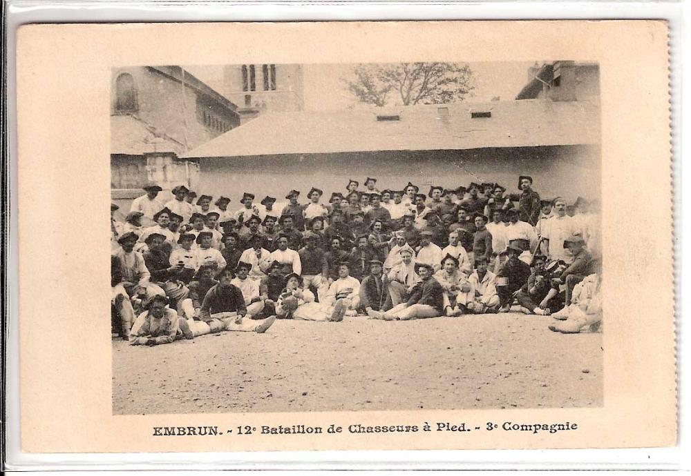 Embrun 12° Bataillon de Chasseurs à Pied 3° Compagnie