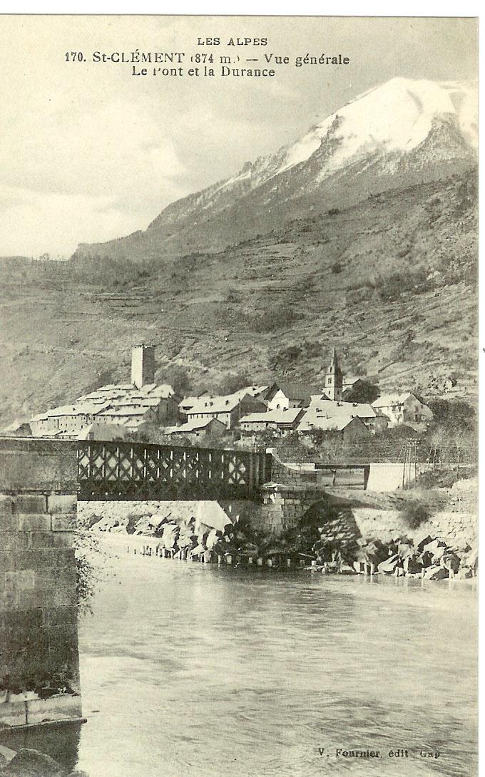 St Clément (874m) - Vue Générale Le Pont et la Durance