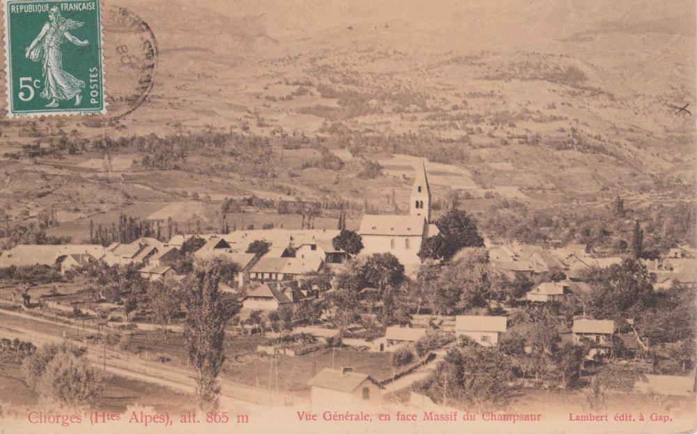 Chorges alt.865m - Vue Générale , en face Massif du Champsaur