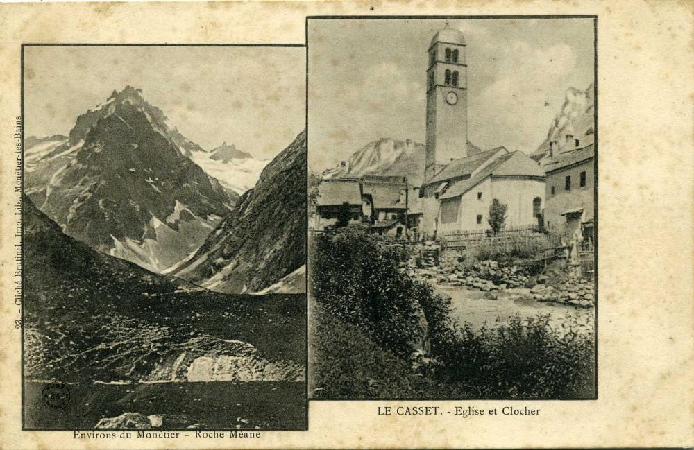 Environs du Monêtier- Roche Méane  - Le CASSET Eglise et Clocher