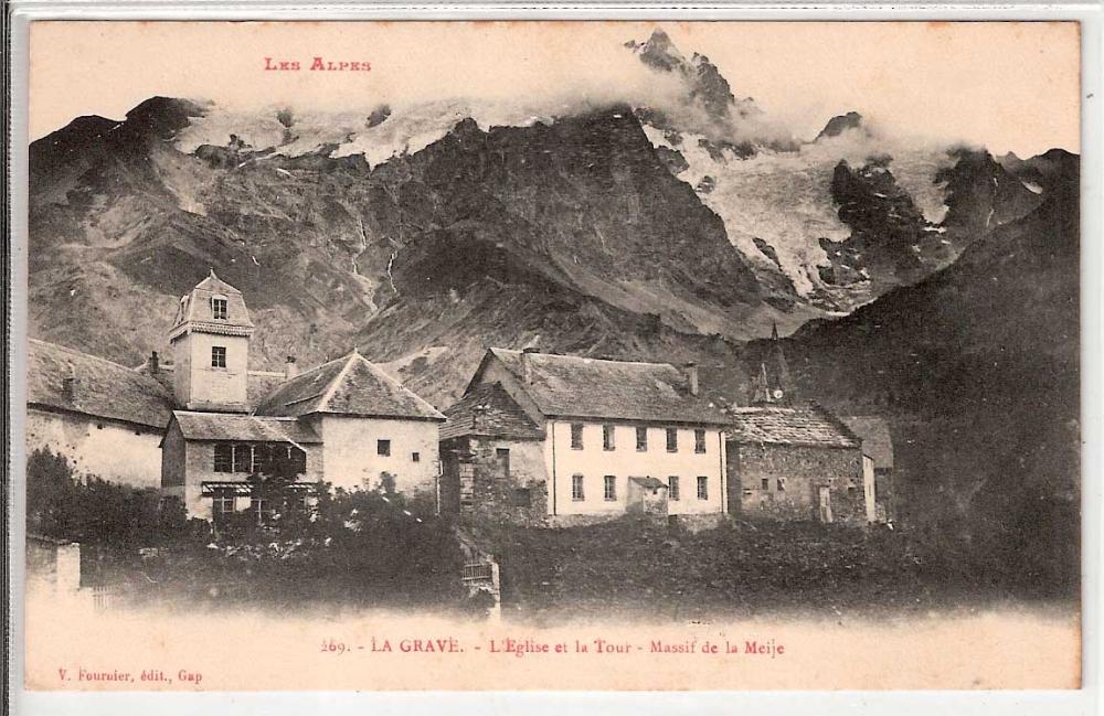 La Grave l'Eglise et la Tour Massif de la Meije