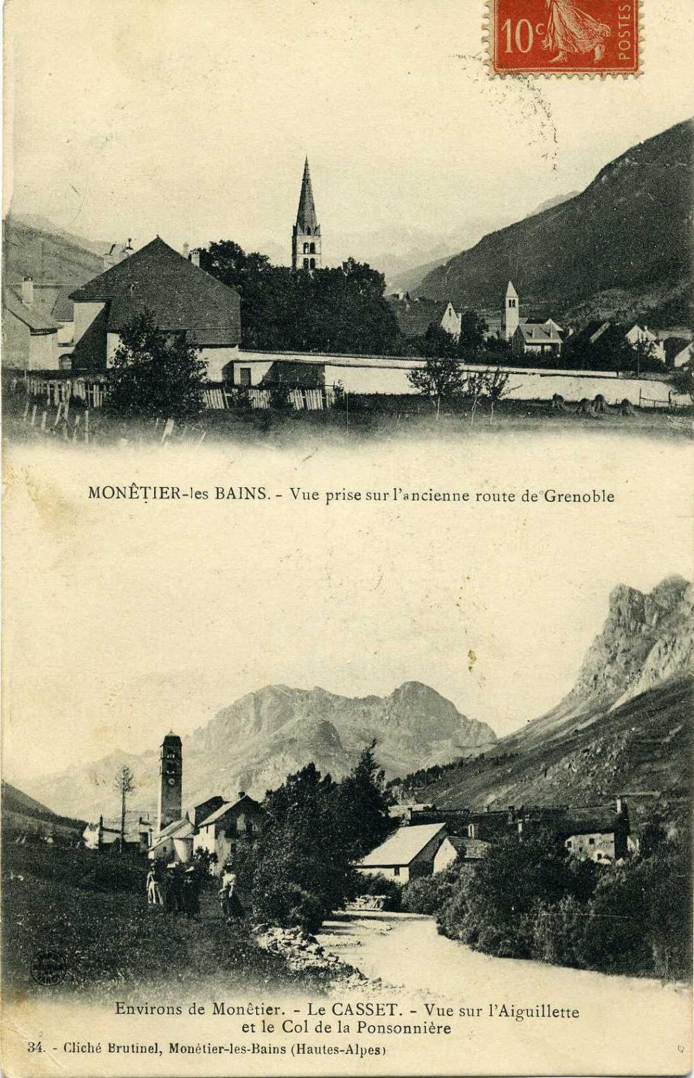 Monêtier les Bains- vue prise sur l'ancienne route de Grenoble Environs de Monêtier