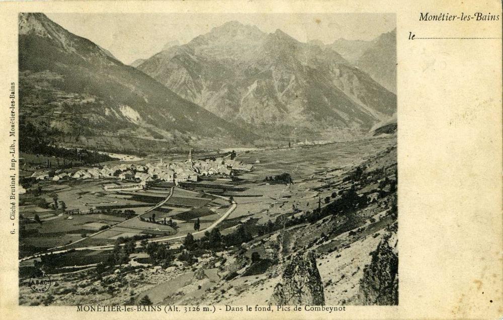 Monêtier les Bains , dans le fond Pics de Combeynot