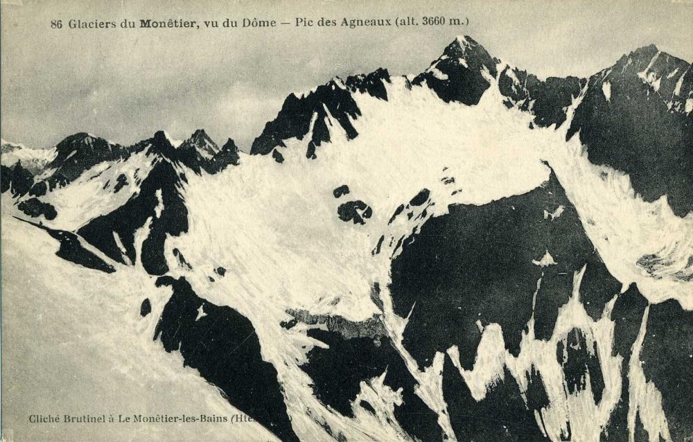 Glacier du Monêtier, vue du Dôme - Pic des Agneaux ( alt 3660 m)