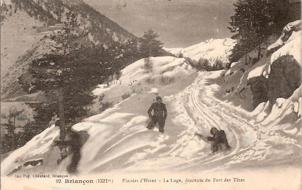 Briançon ( 1321m ) Plaisir d'Hiver - La Luge, descente du Fort des Têtes