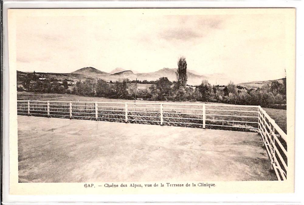 Gap - Chaîne des Alpes ,vue de la Terrasse de la Clinique