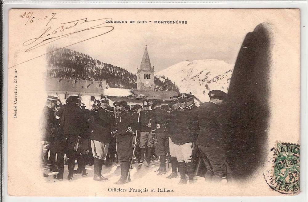 Concours de Skis Montgenèvre Officiers Français et Italiens