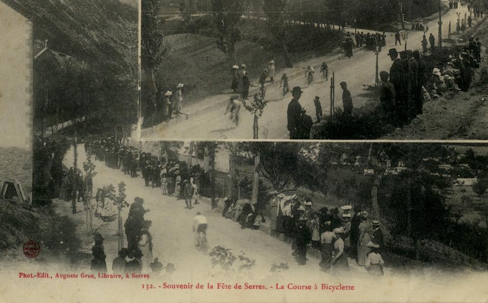 Souvenir de la Fête de Serres, la course à bicyclette