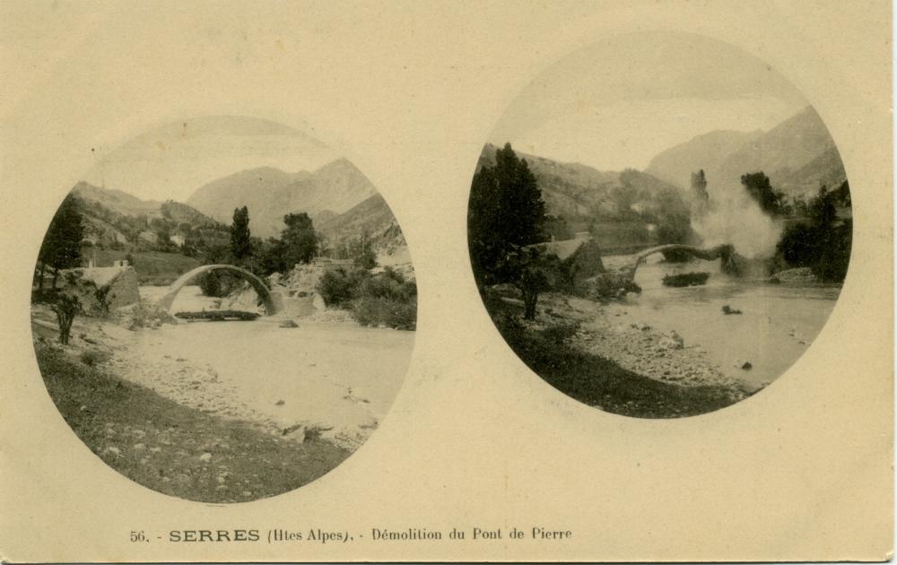 Serres démolition du pont de pierre