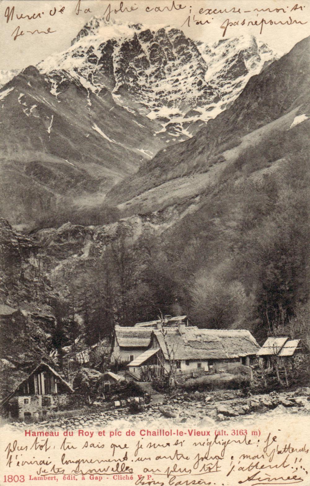 Hameau du Roy et Pic de Chaillol le Vieux ( alt 3163m)