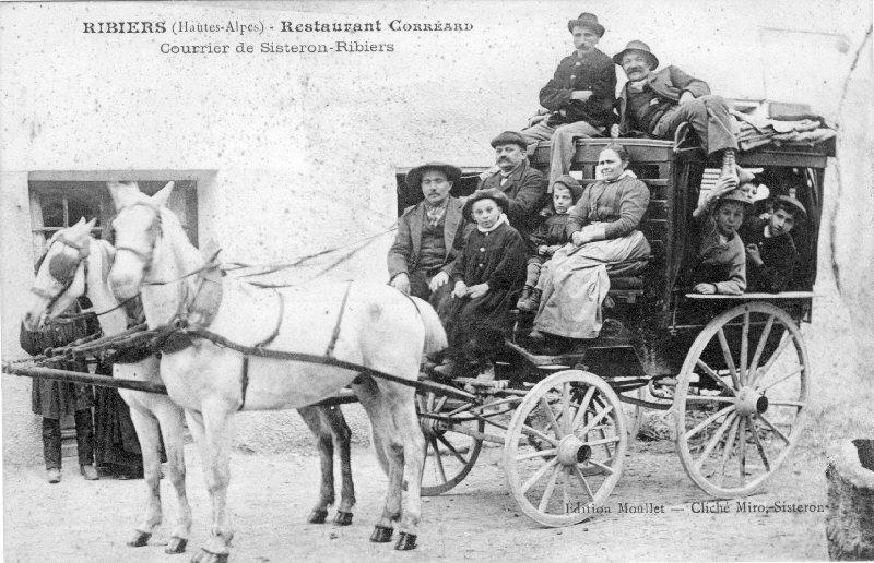 Ribiers - Restaurant Corréard, Courrier de Sisteron- Ribiers