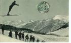 Briançon Concours International de Skis (1907) Mont Genèvre Keller champion de Suisse execute son saut