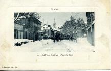 Place du Lion sous la neige