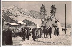 Briançon Concours International de Skis (1907) Mont Genèvre (1860m) Préparatifs de Courses