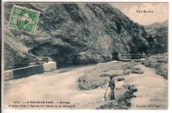 La Roche de Rame - Barrage et prise d'eau à Pallons de l'Usine de la Nitrogène