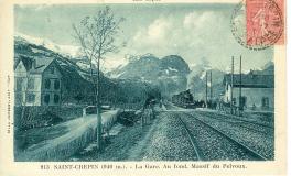 Saint Crépin (940m) - La Gare au fond massif du Pelvoux