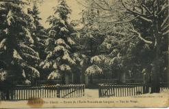 Entrée de L'école Normale de Garçon - vue de neige