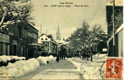 Place du Lion sous la neige