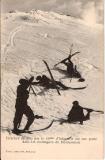 Exercices de Skis par le 159° d'Infanterie sur une pente dans les Montagnes du Briançonnais