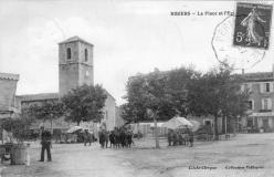 Ribiers - La Place et l'Eglise