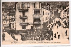 Briançon ( alt.1326m) - Musique du 159°d'Infanterie - Perspective de la rue Centrale