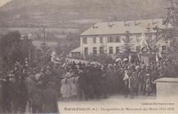 Pont du Fossé inauguration du monument aux morts