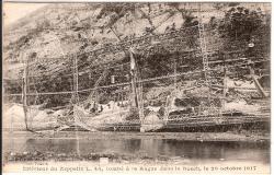 Intérieur du Zeppelin L 45 tombé à Largne le 20 Octobre 1917